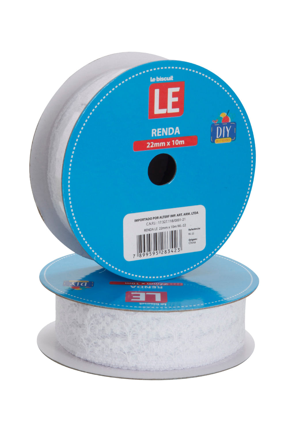 Renda de Nylon Le com Elastano 22mx10m Branca